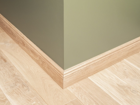 Plinthes Chêne A/B 20x70 non traité 1,5-2,5m Profil Hamburger Altdeutsch Altberliner